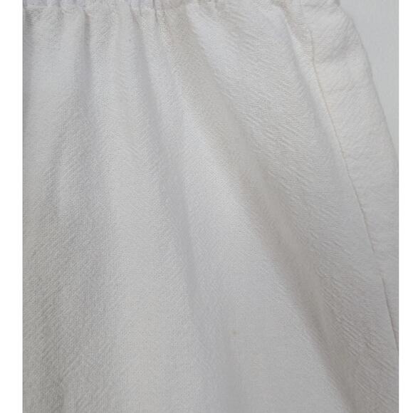 NWT Soft Surroundings White Cotton Cut Out Straight Leg Pant - Picture 3 of 7